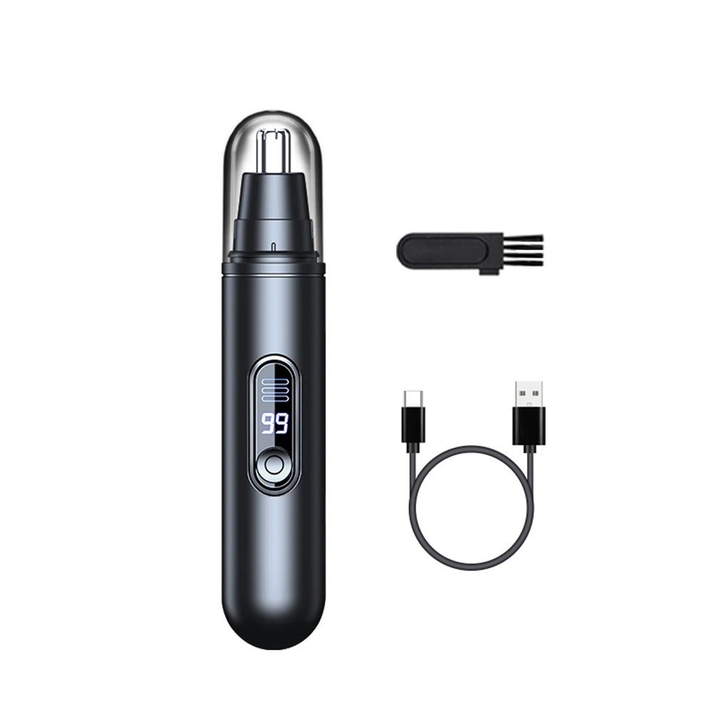 Portable Nose & Ear Hair Trimmer Electric Facial Hair Clipper for Men & Women