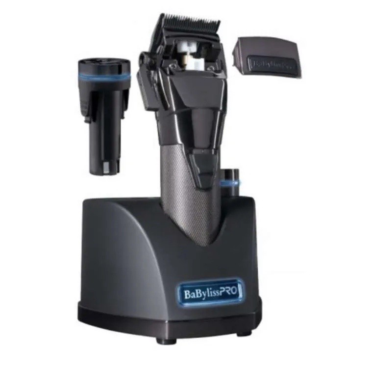 BaBylissPRO SNAPFX Cordless Clipper Black Silver Square Blade for Head