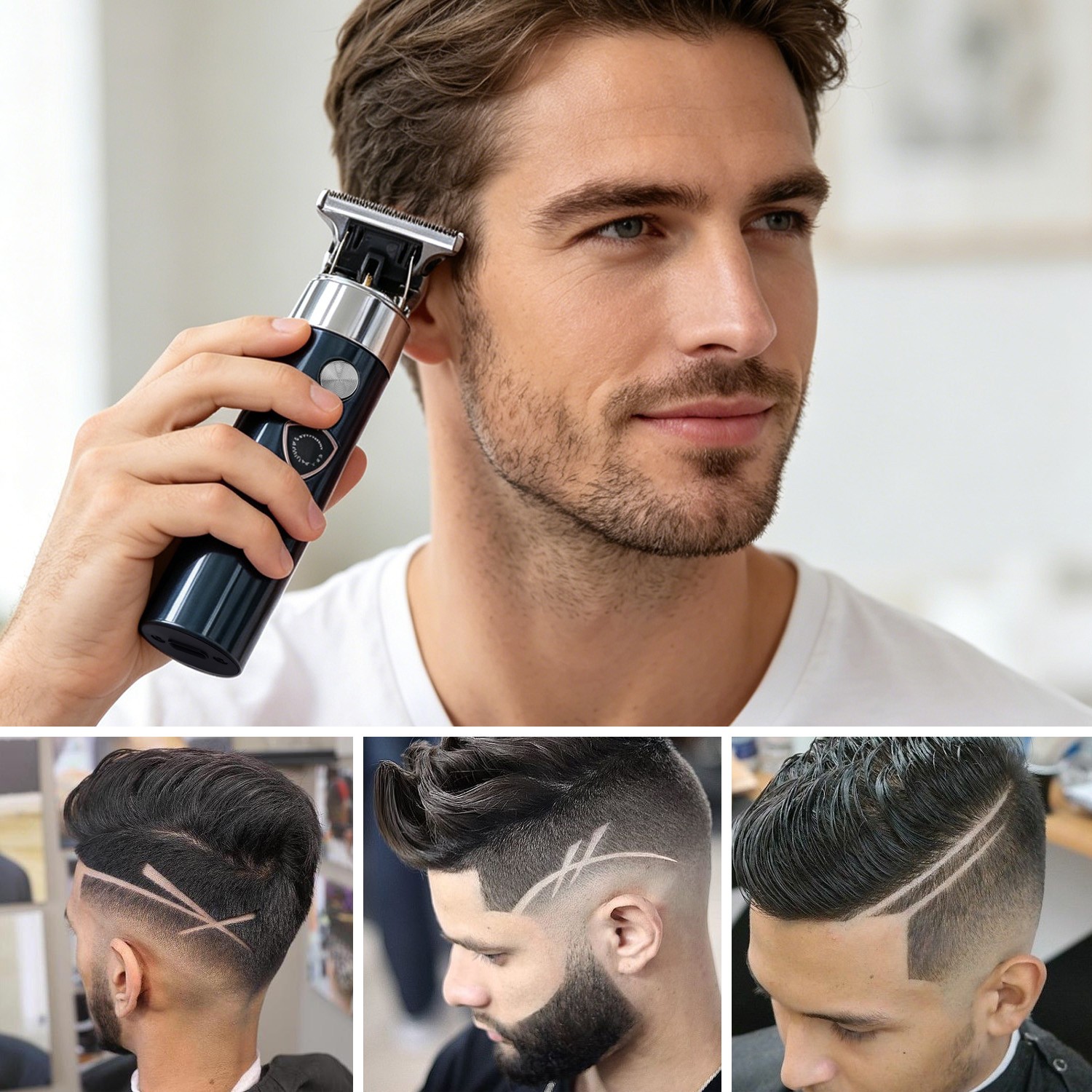 5-in-1 Electric Shaver & Trimmer Set:Beard,Nose,Eyebrow,Hair Clipper,LED Display
