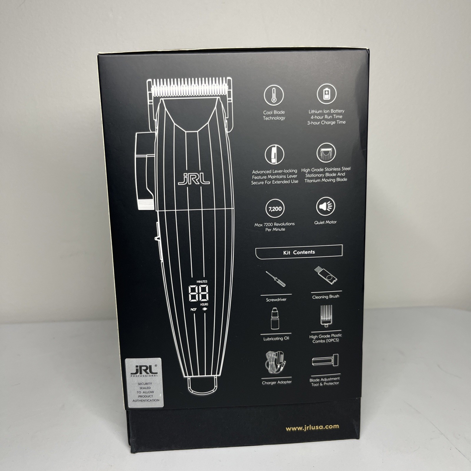 NEW JRL Professional FF 2020C Cordless Lithium Ion Clipper Black & Silver