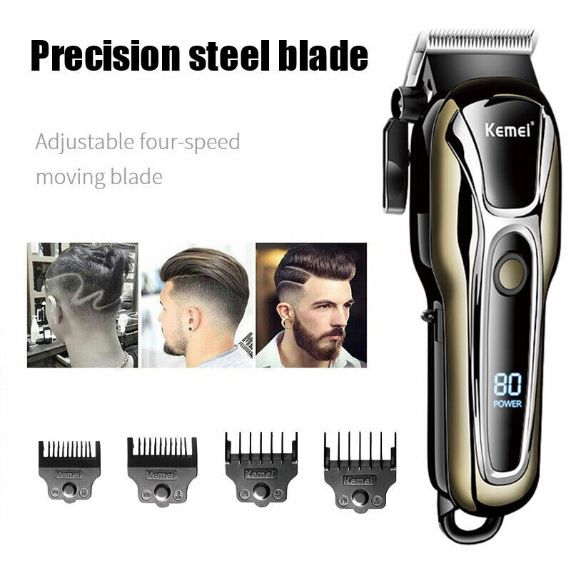 Kemei Professional Hair Clippers Cordless Trimmer Beard Cutting Machine Barber