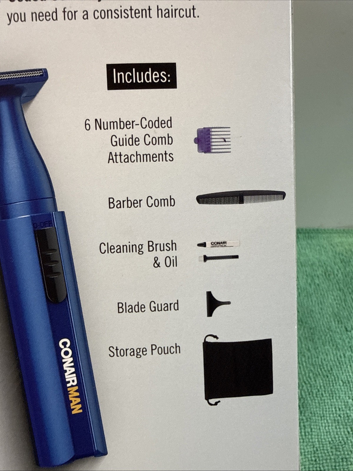 NEW Conair Man Combo Number Cut Home Haircutting Kit