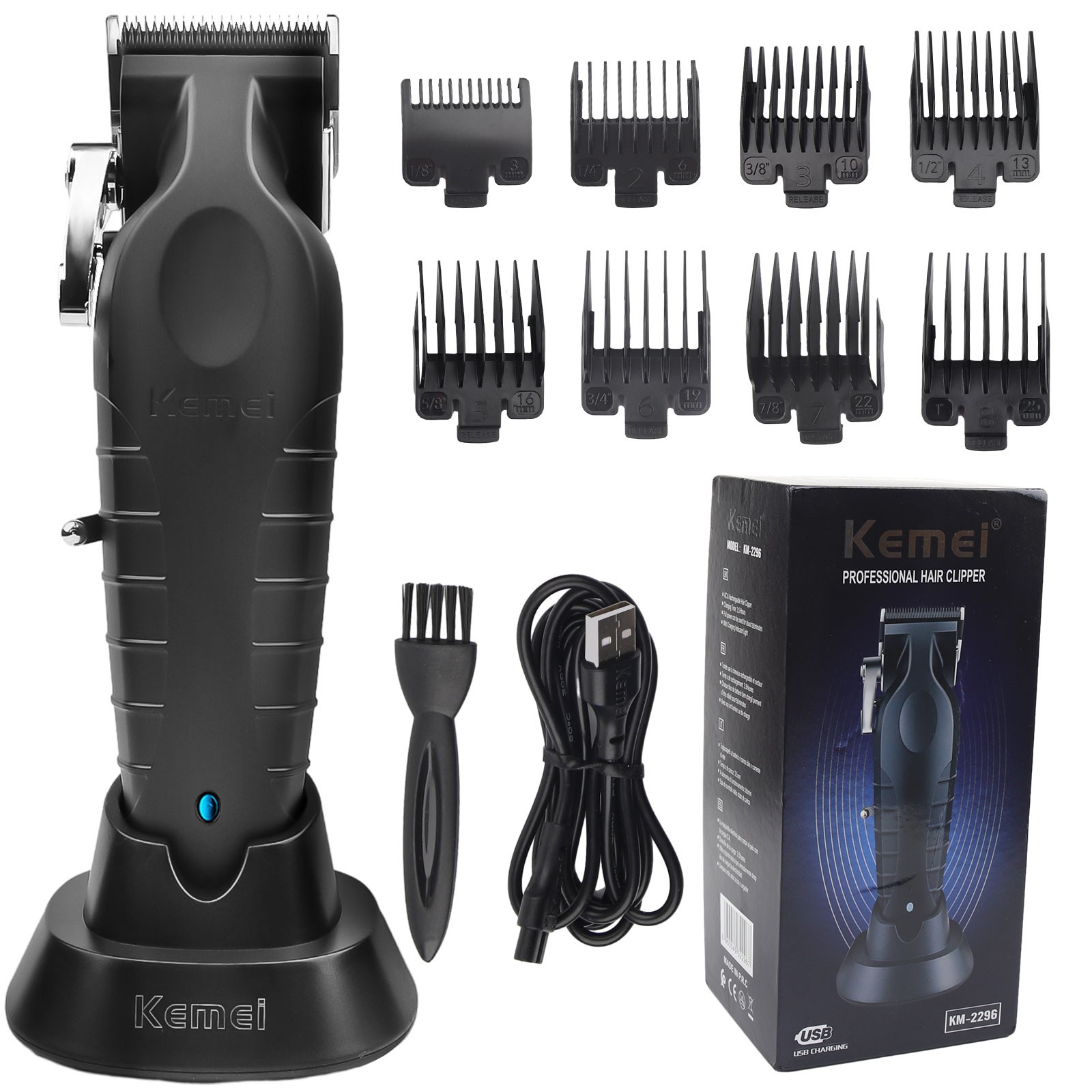 Kemei Cordless Electric Hair Trimmer Clipper Professional Cutting Machine