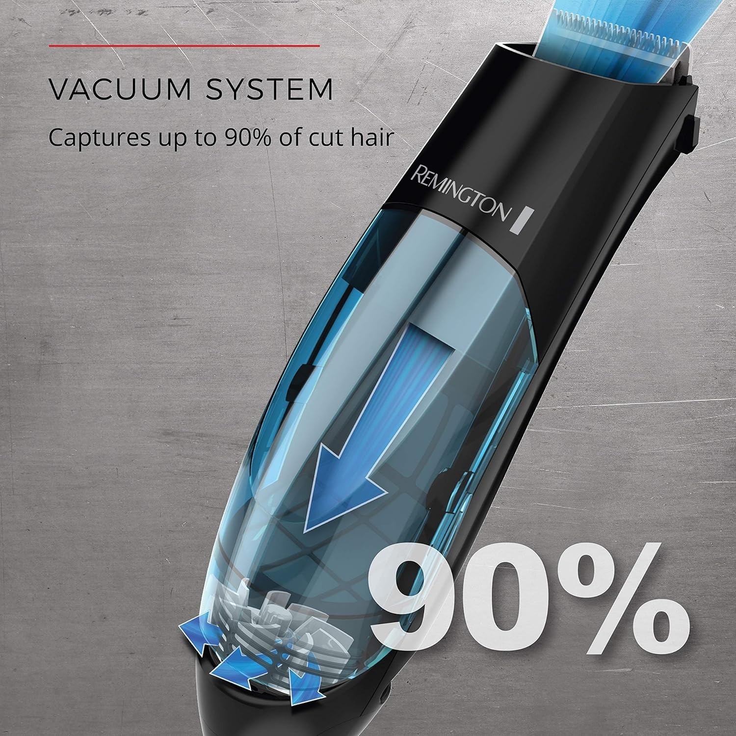 Remington Vacuum Haircut Kit, Vacuum Beard Trimmer, Hair Clippers for Men with R