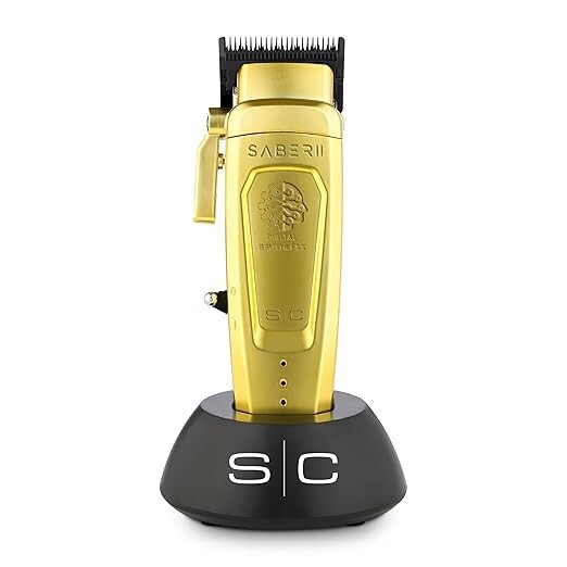 StyleCraft Saber ⅠⅠ Cordless Clipper w/Digital Brushless Motor Gold | SC617M