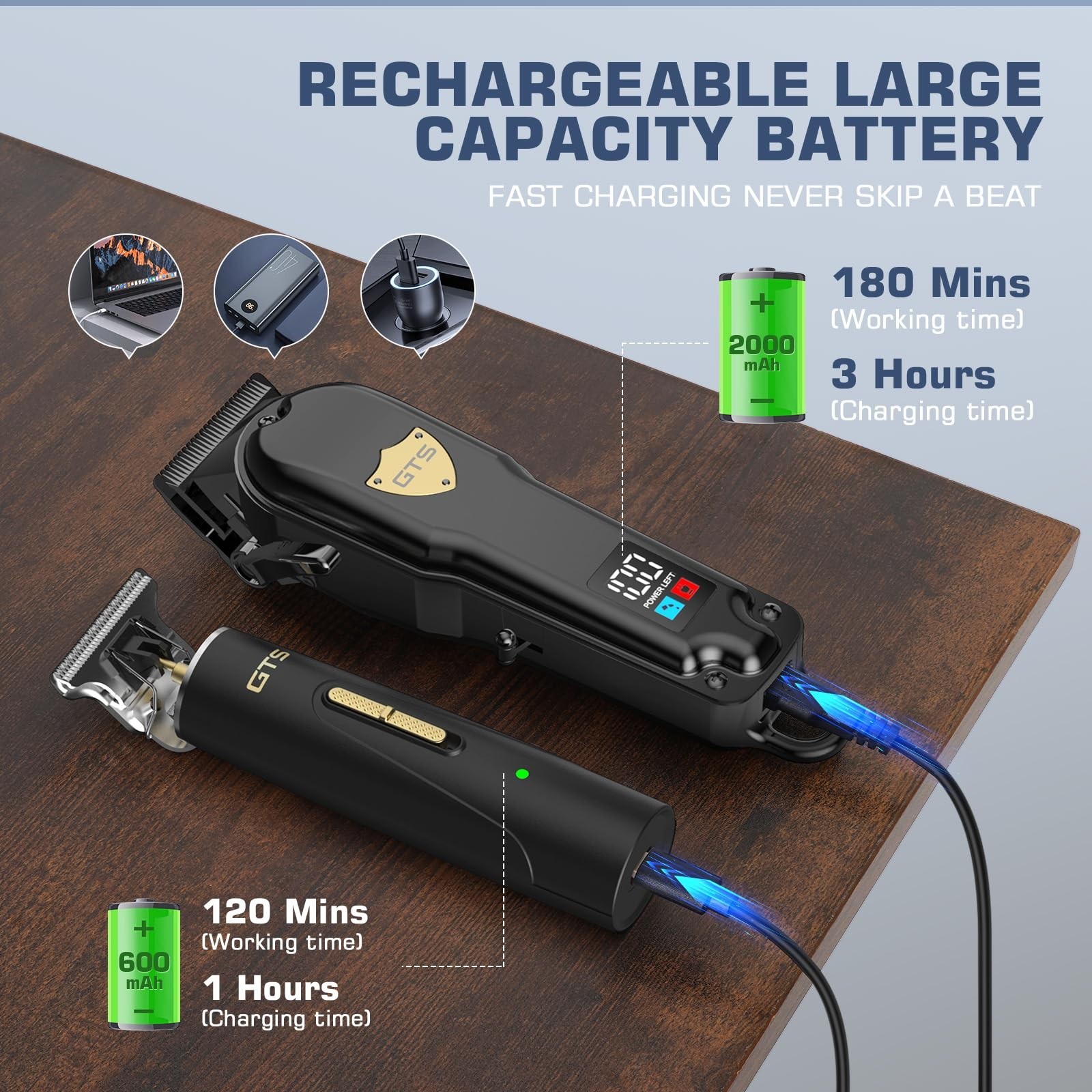 Professional Hair Clippers Set for Men – Electric Trimmer & Barber Kit, Gift Box