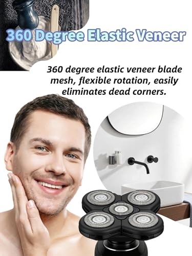 5-Blade Electric Shaver Head Replacement for Freebird