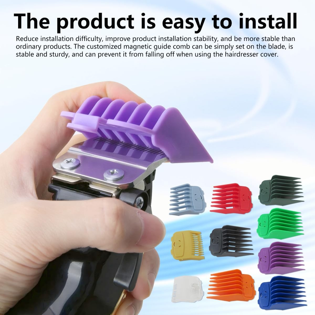 Qblahip 10-Pack Magetic Clipper Guards Set for Baby*liss Pro FX870/ FX825 Ser…
