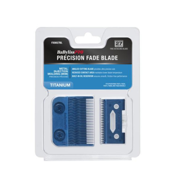 BaBylissPRO Blue Titanium Metal-Injection Molded Precision Fade Blade | FX8027BL