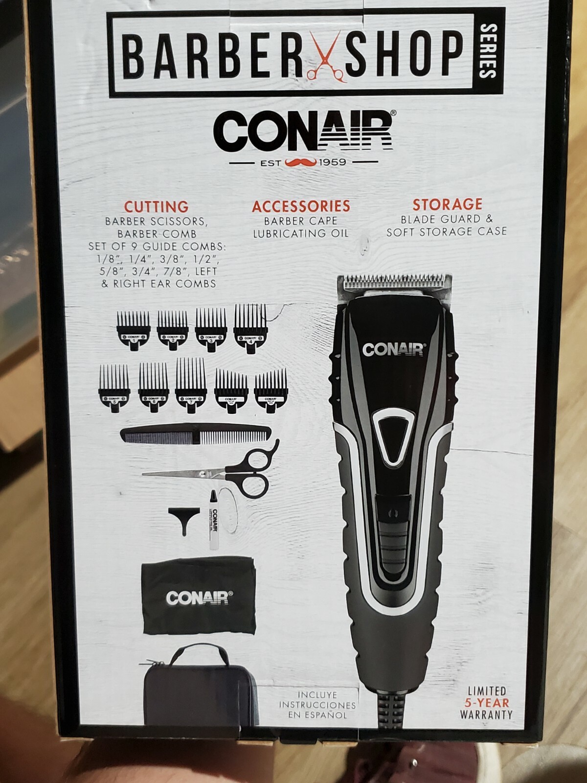 Conair Barbershop Series No-Slip Grip Hair Clippers 20 Piece