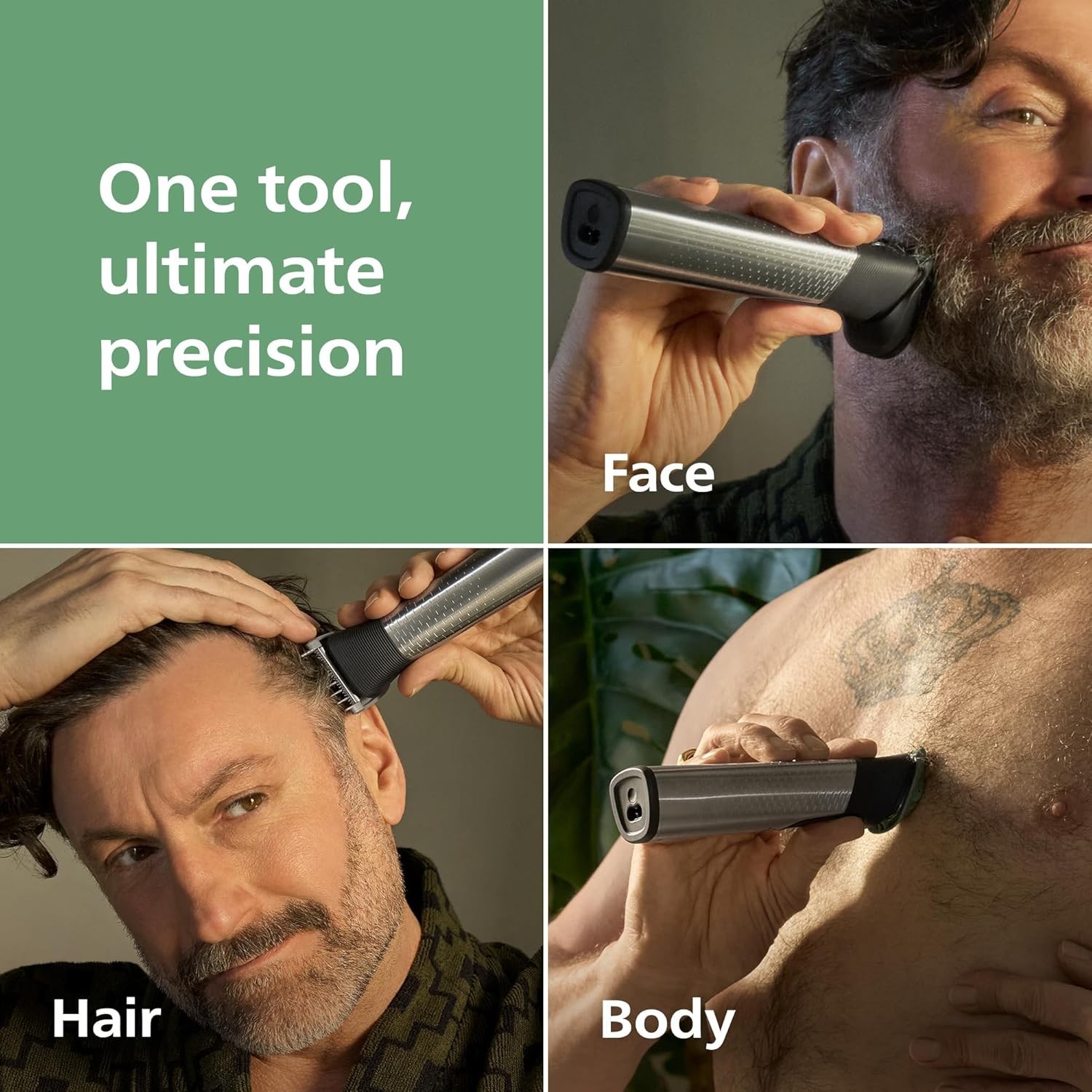 Norelco Philips All-in-One 7000 22-in-1 Trimmer, Face, Hair & Body, Steel