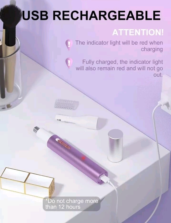 2024 USB Rechargeable Nose Hair Trimmer for Men Women,4 in 1 Painless Eyebrow208