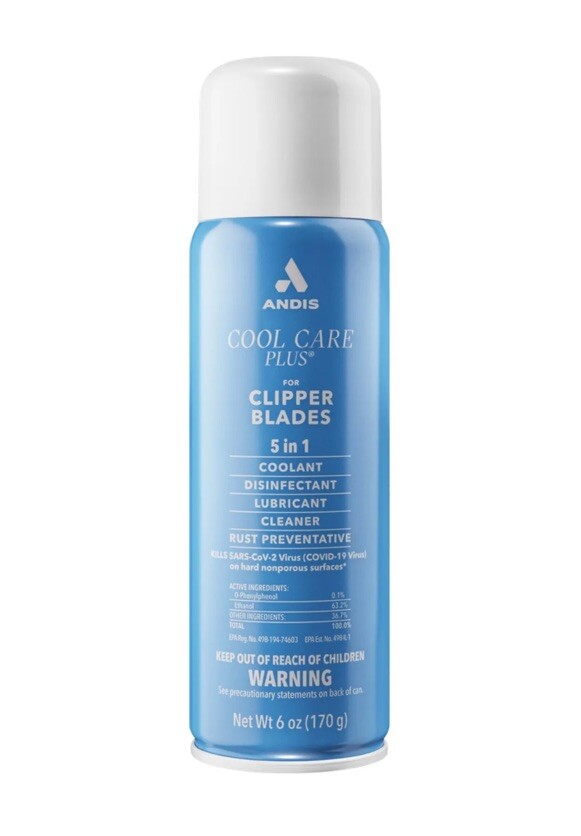 andis COOL CARE PLUS 5in1 CLIPPER TRIMMER BLADES CLEANER LUBRICANT COOLANT SPRAY