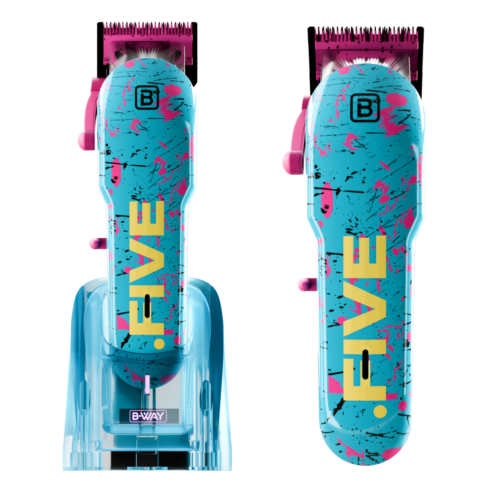B-Way NEW Five Shorty Clipper, TPro Trimmer, OFF Shaver – 3 in 1 Set + Free Cape
