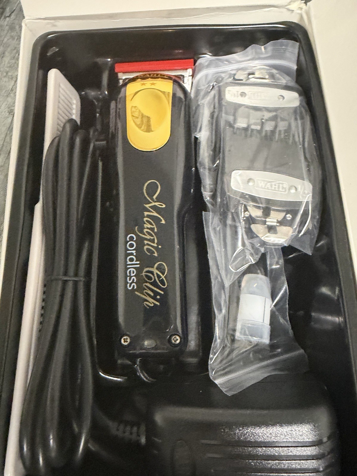 Wahl 5 Star Limited Edition Gold Cordless Magic Clip, Black, Model 8148-100
