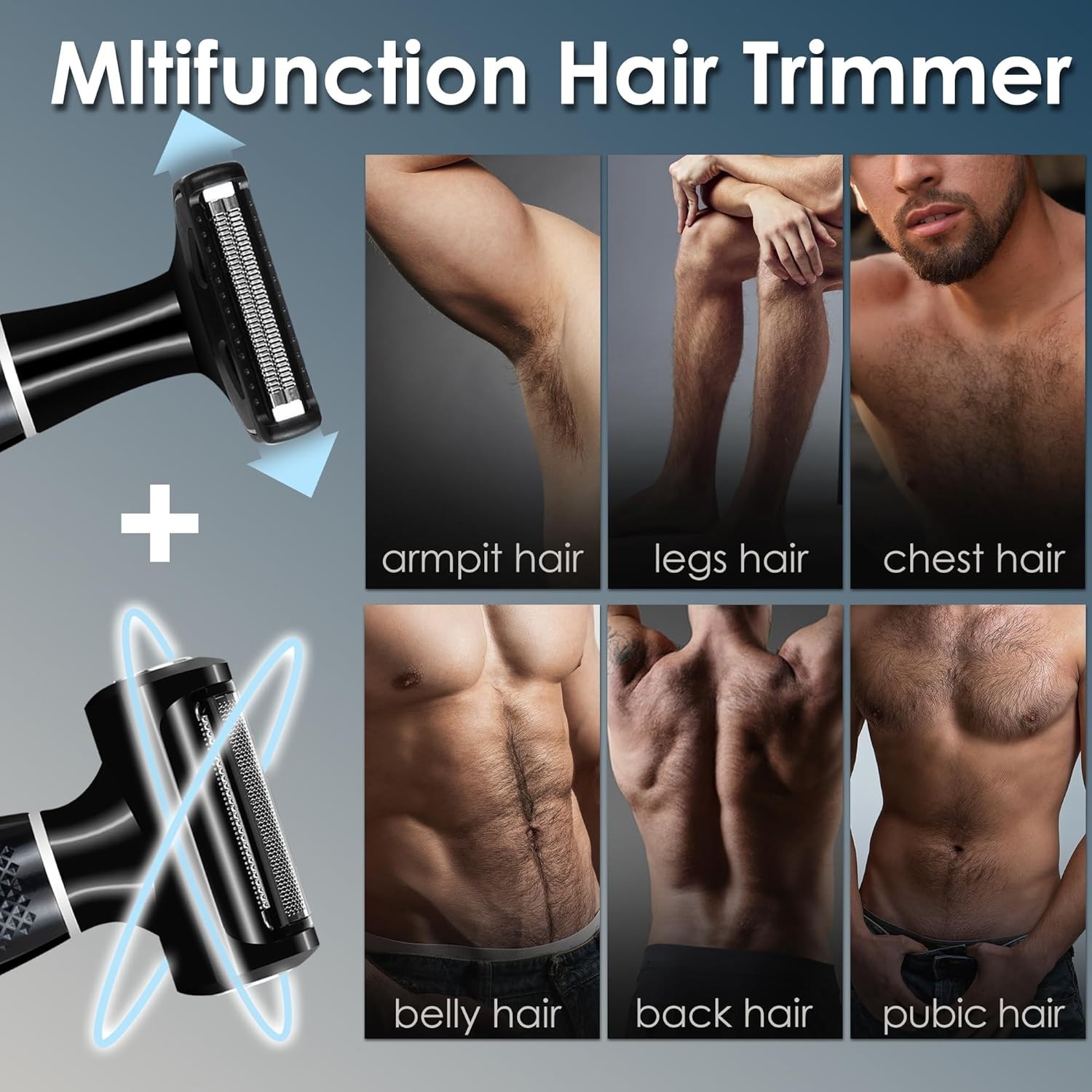 Manscape Groin Hair Trimmer for Men’s Electric Ball Trimmer Wet/Dry Body Shaver