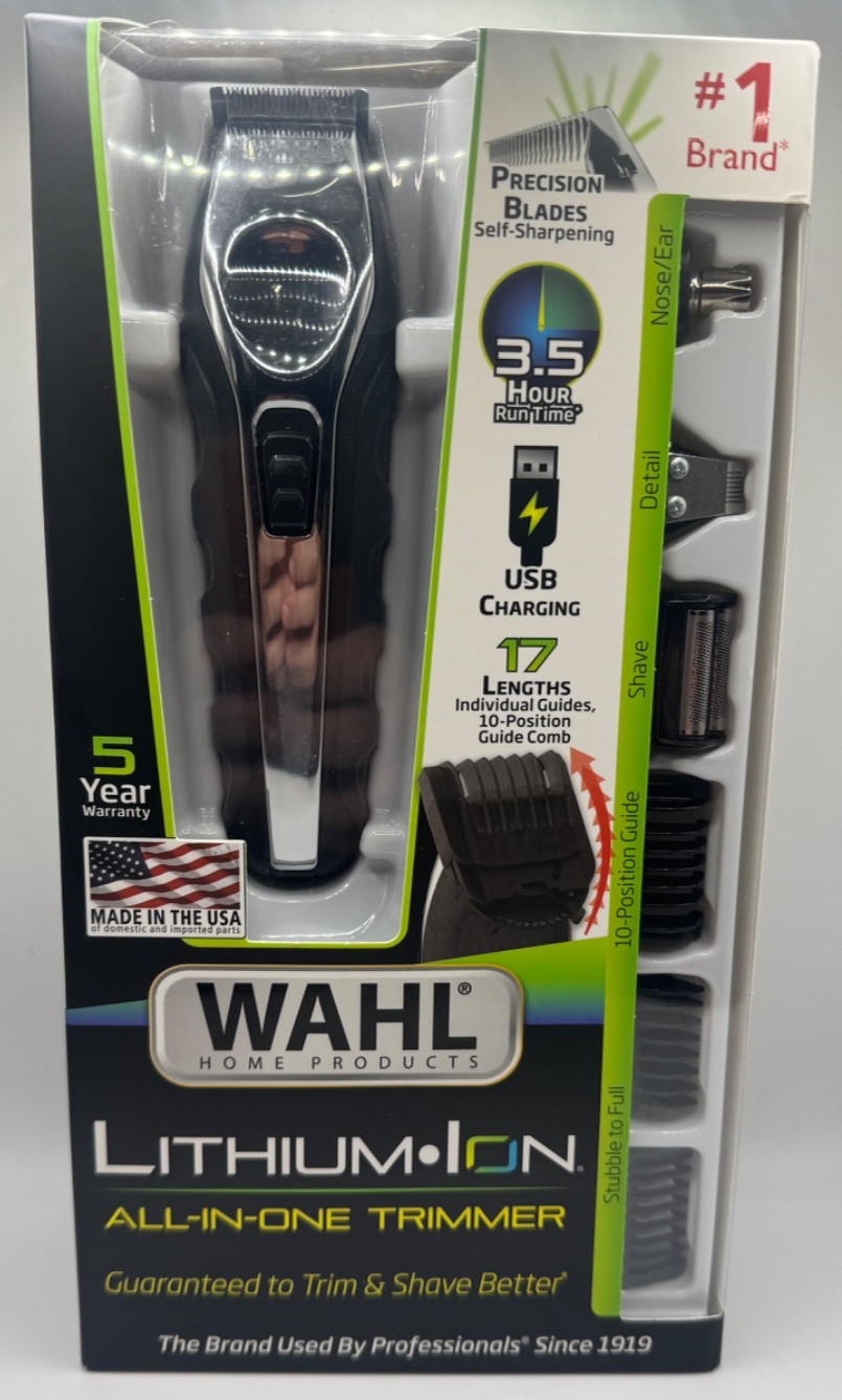 WAHL Lithium Ion Multi-Groomer Men’s Beard, Facial & Total Body Groomer 9888-600