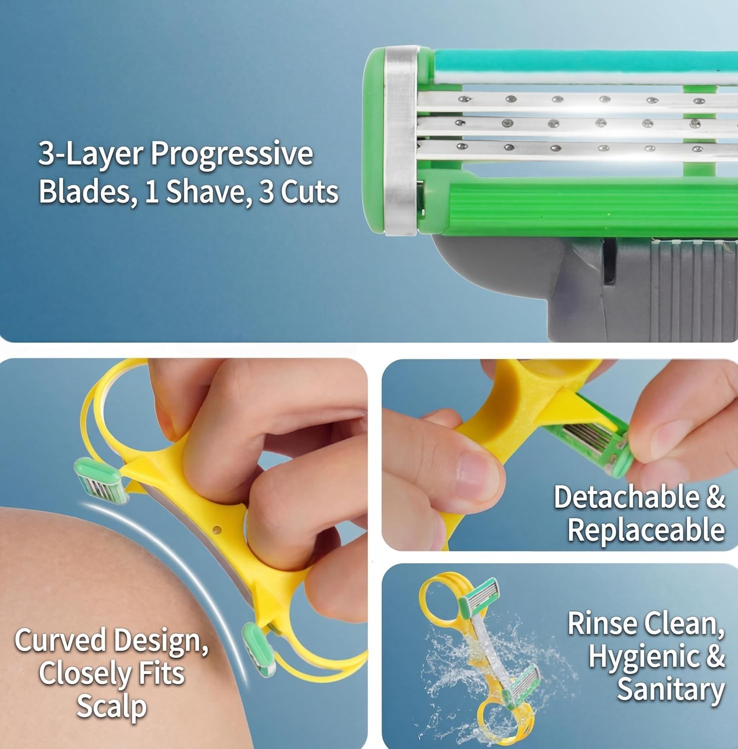 Compact Fast Hair Clipper & Body Trimmer Kit for Gentle, Scratch-Free Shaving