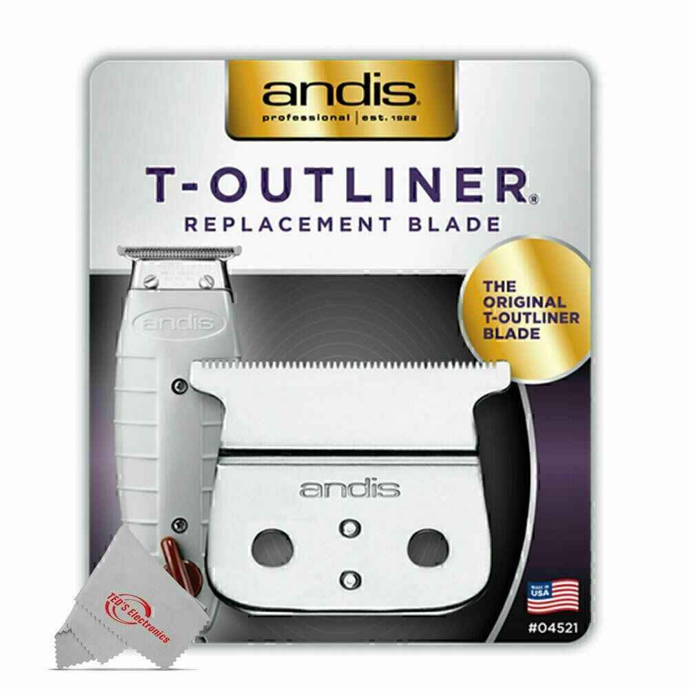 2 Pack Andis #04521 Replacement T-Blade for T-Outliner Trimmer GTO/GO/ORL/SL/SLS