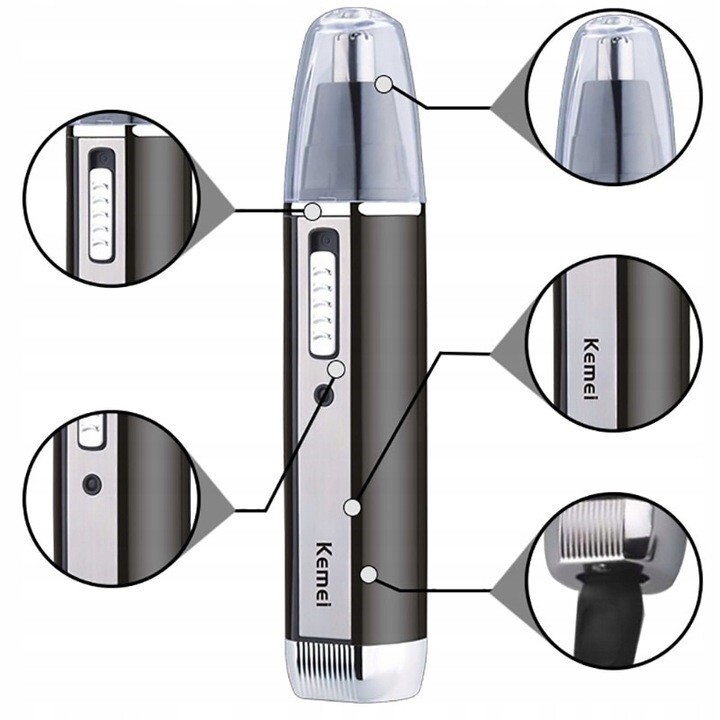 Kemei KM-6630 4in1 Set Beard Shaver Nose Hair Eyebrows Ears Trimmer Clippers