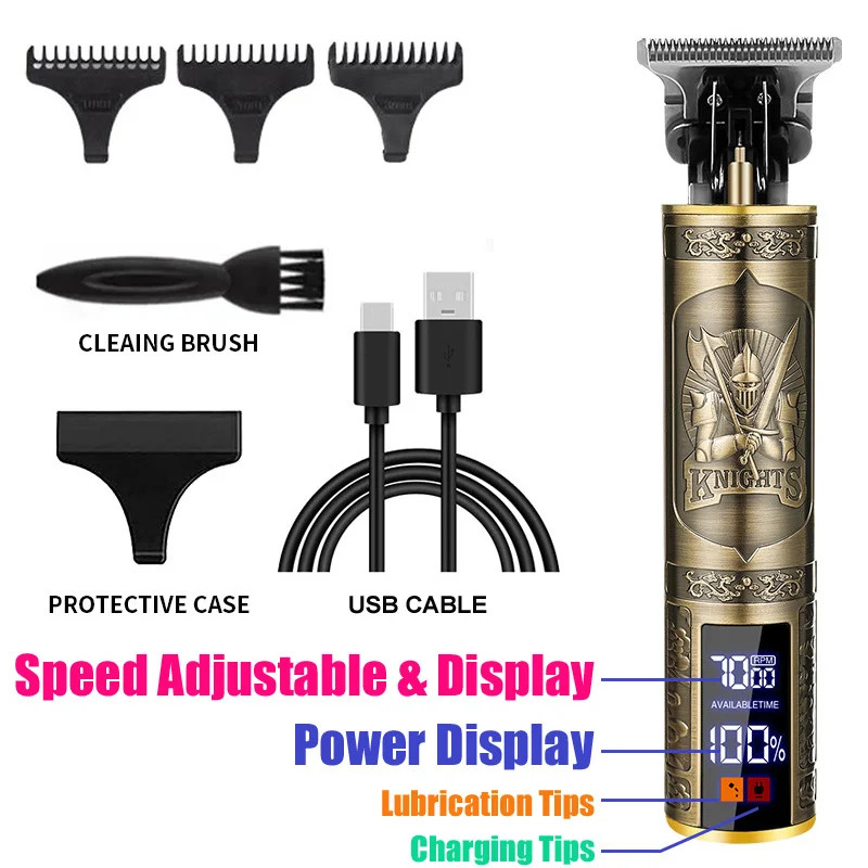 2026 Electric Hair Clipper Machine Cordless Trimmer portable USB Fast Charging H