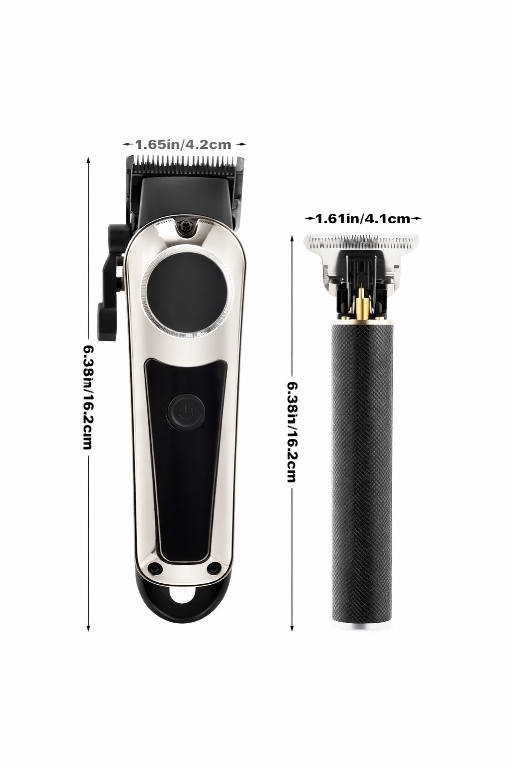Professional Hair Clipper & Trimmer Set LCD Display USB Barber Kit Men