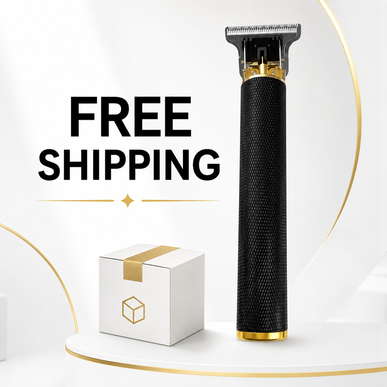 Vintage T9 Black Gold Beard Hair Trimmer USB Rechargeable Clipper Men Kit