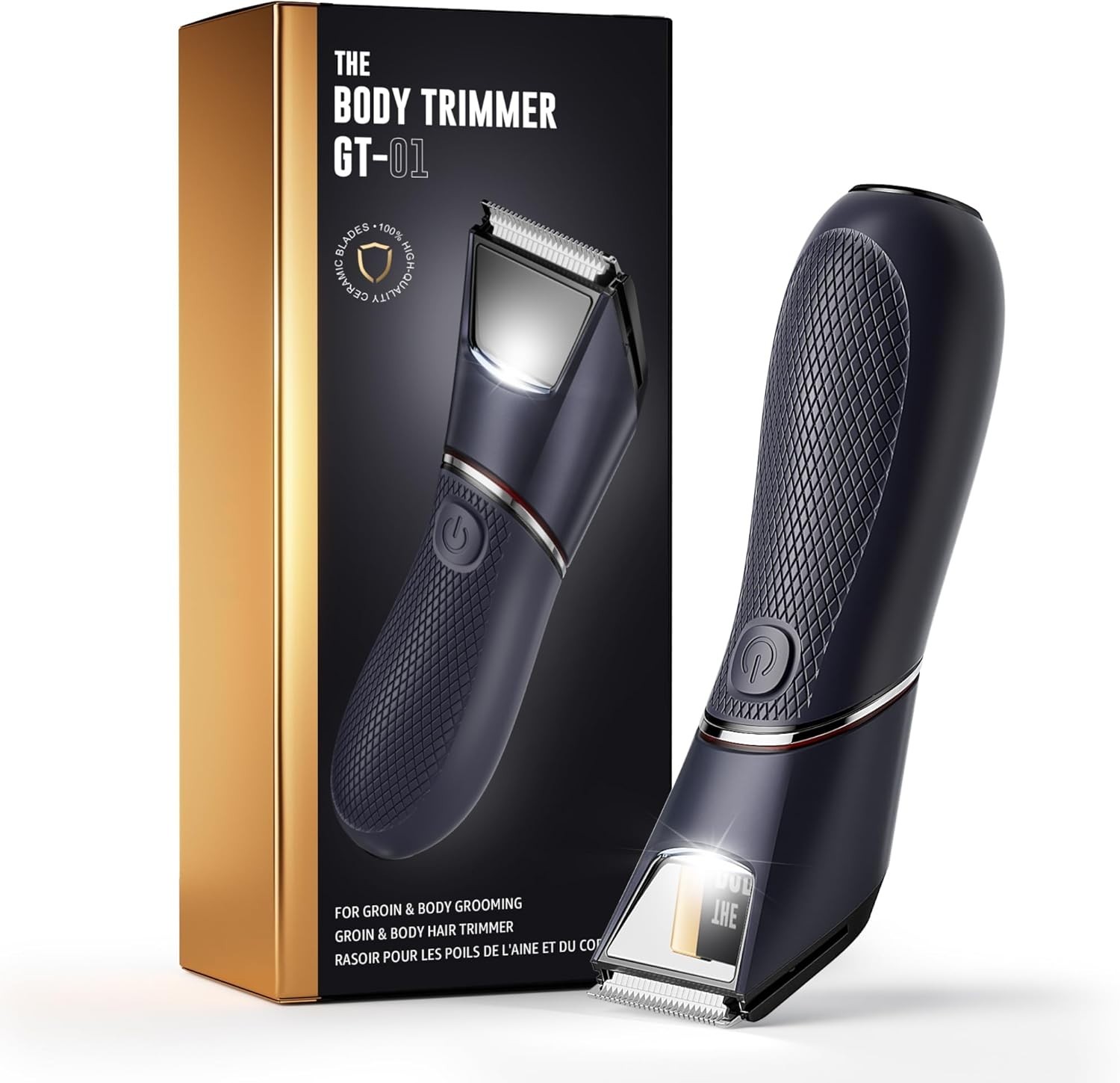Pubic Hair Trimmer for Men’s Electric Ball Trimmer Wet/Dry Body Shaver