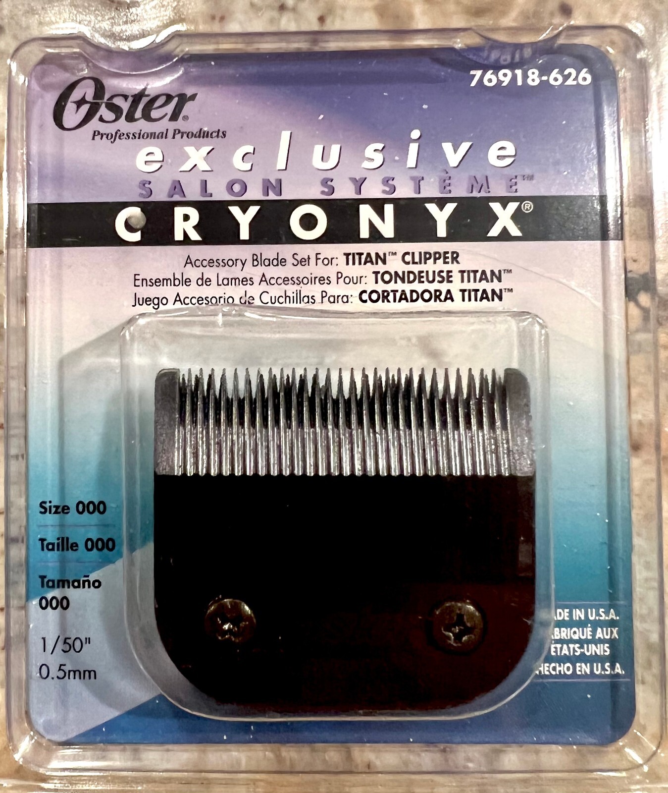 Oster Size 000 1/50″ 0.5mm 76918-626 Blade for CRYONYX (NEW)