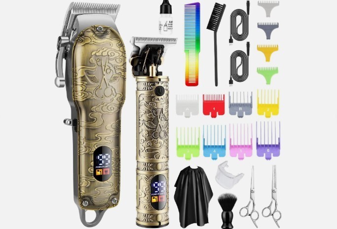 Hair Clipper and Trimmer Set Barber Clippers Set for Men, Professional Kit Beard