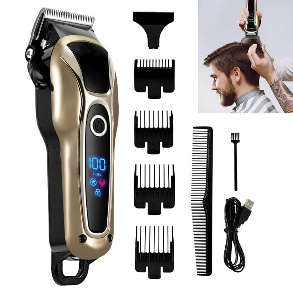 Professional Cordless Hair Clipper for Men Hair Beard Trimmer Quiet Home Barber
