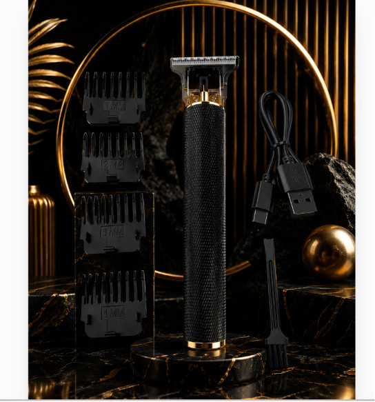 Vintage T9 Barbeador Black Gold Beard Hair Trimmer Cutter Machine for Men