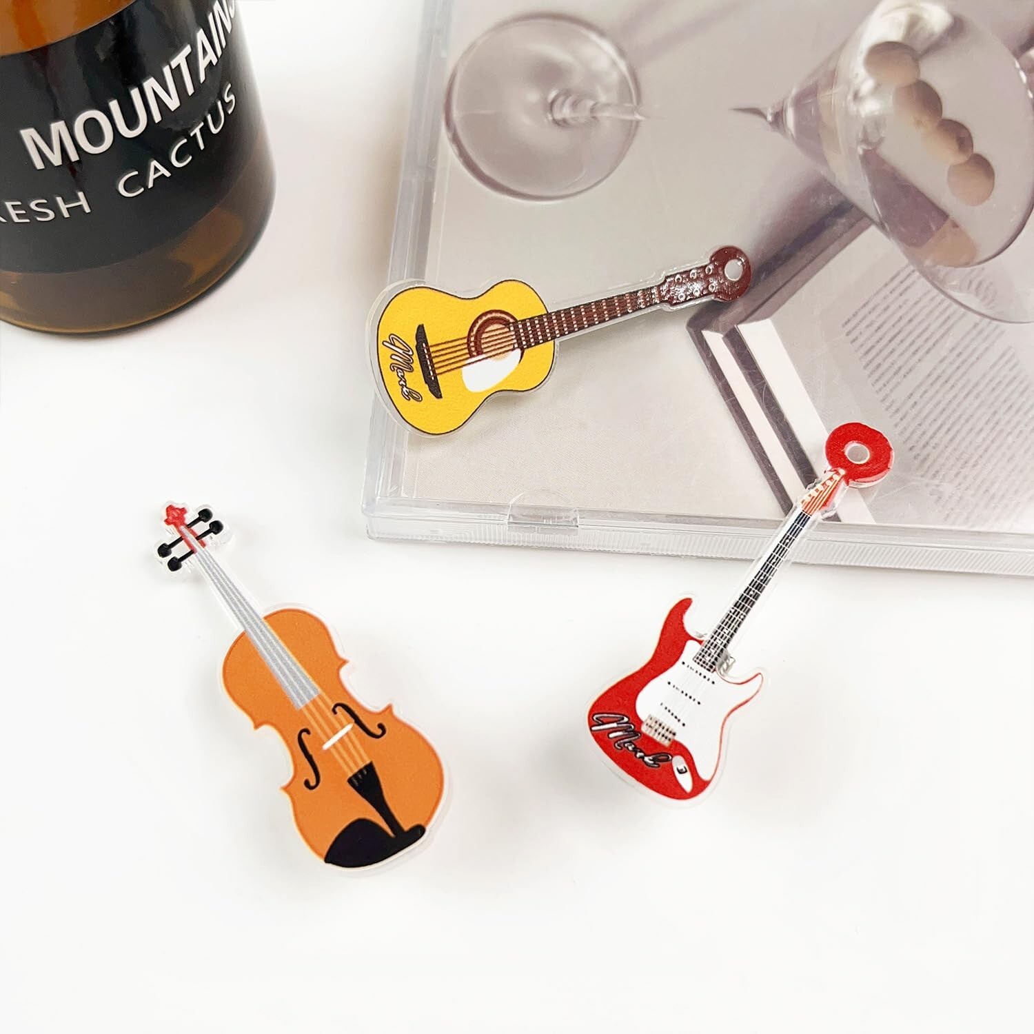 5PCS Cute Y2K Hair Clips Guitar Duckbill Hair Clip Vintage Punk Style Novelty…
