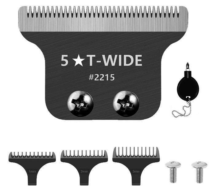 2215 Replacement T Wide Blade for Wahl 5 Star Detailer Li Trimmer 8081 8171 1Pc