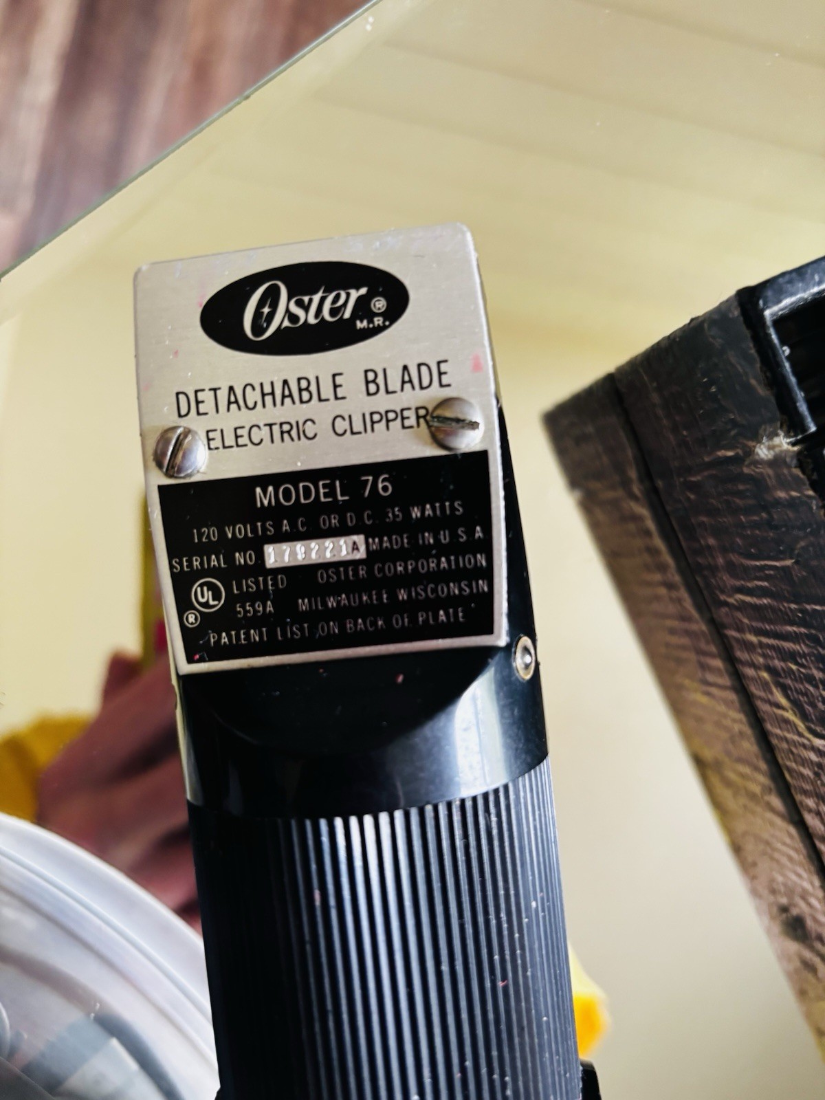 Barber Clippers Vintage Oster 76 Hair Clipper And 12 Oster Stainless Steel Blade