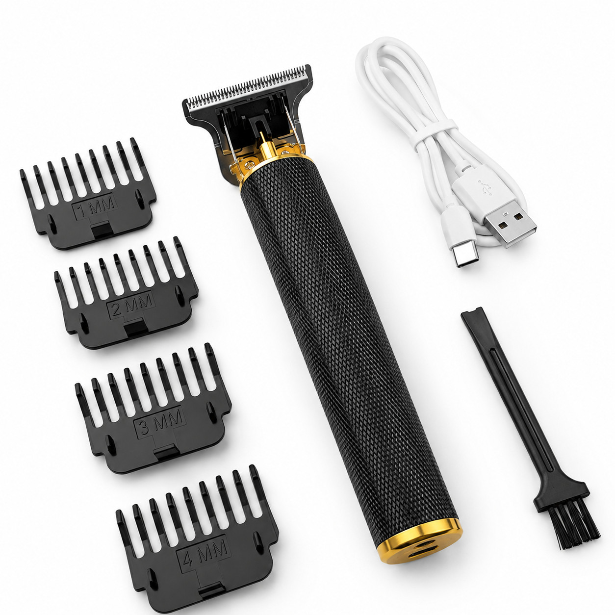 Vintage T9 Barbeador Black Gold Beard Hair Trimmer Cutter Machine for Men