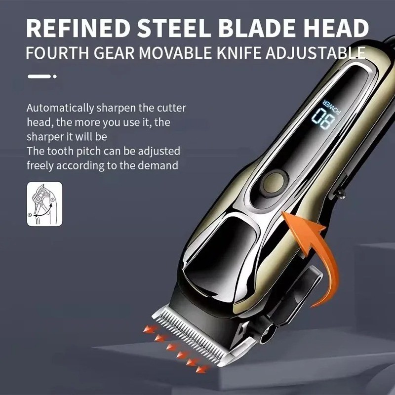 Professional Electric Cutting Machine Kemei Shaver Cordless Hair Trimmer Clipper
