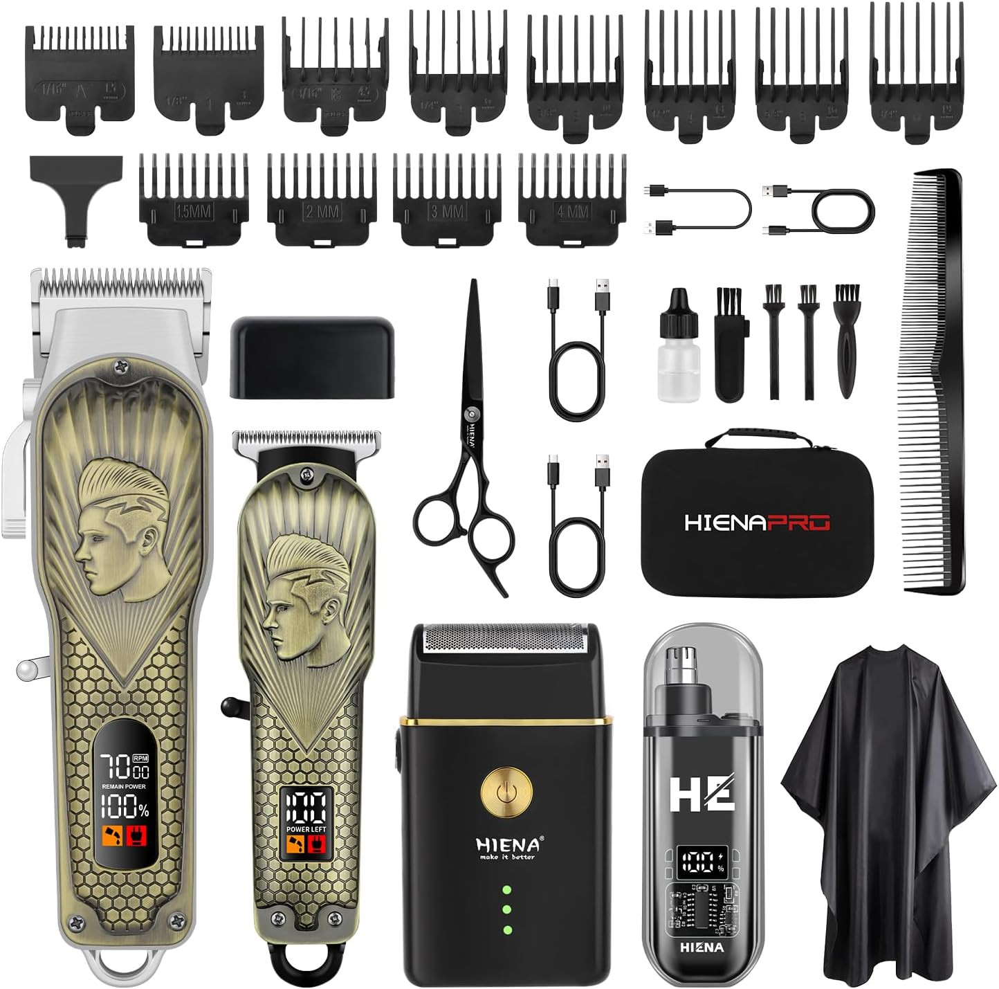 Professional Hair Clippers for Men, Cordless Hair Clipper for Barber Clippers an