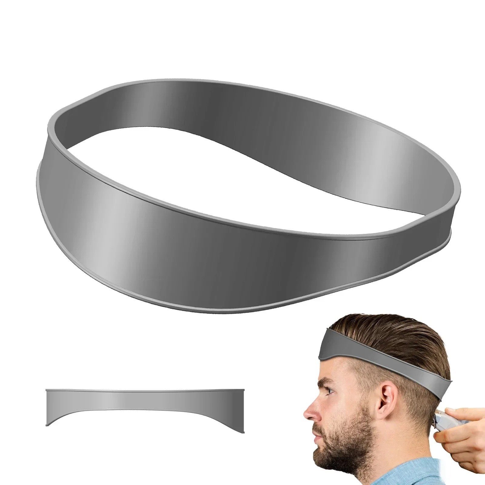 DIY Hair Cutting Guide Band Silicone Neckline Shaving Template Barber Tool US💈
