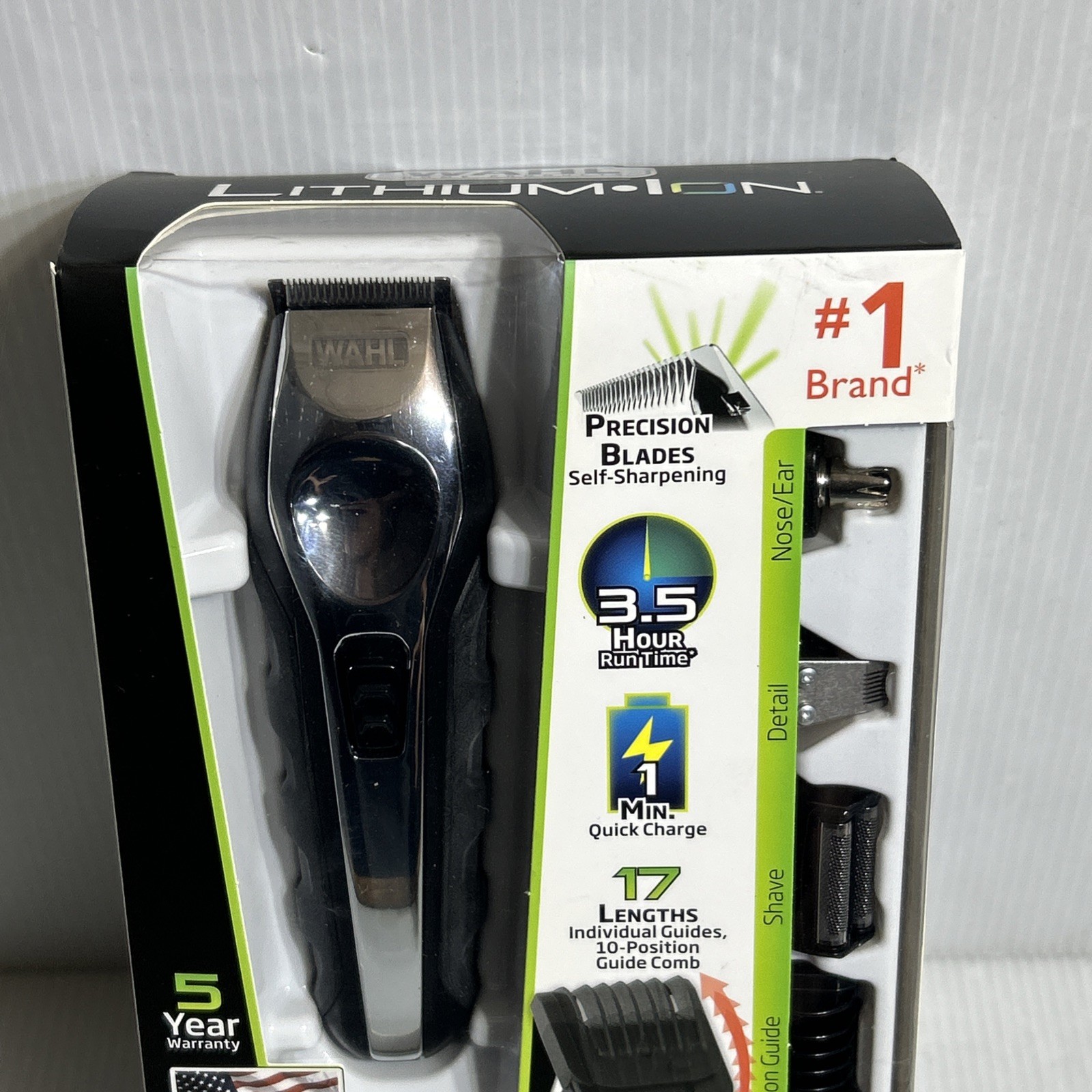 Wahl All In One Lithium Ion Trimmer Black/Silver 9888L New