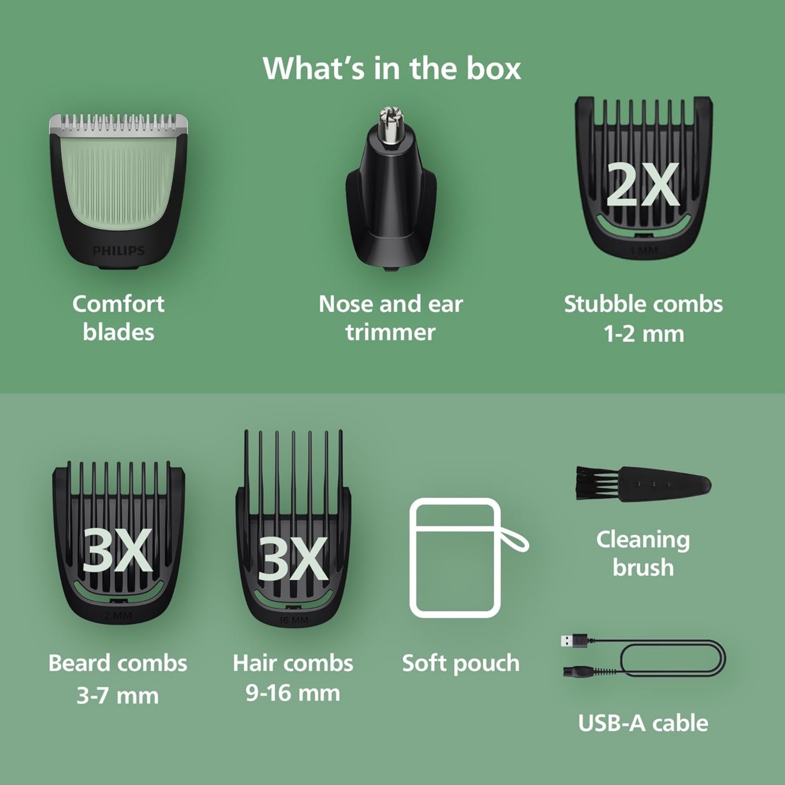 Philips Norelco All-in-One 3000 Series 13-in-1 Trimmer MG3919/50 Grooming Kit –