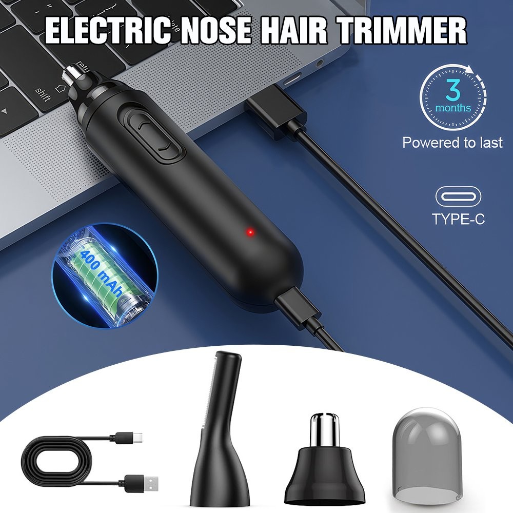 Nose Ear Face Neck Eyebrow Hair Mustache Beard Cordless Trimmer Shaver Clipper