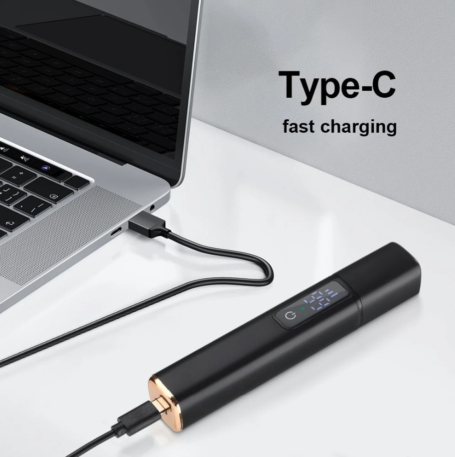 1 Set Nose Hair Trimmer USB Rechargeable Ear Eyebrow Groomer Type-A Upgrade Clip
