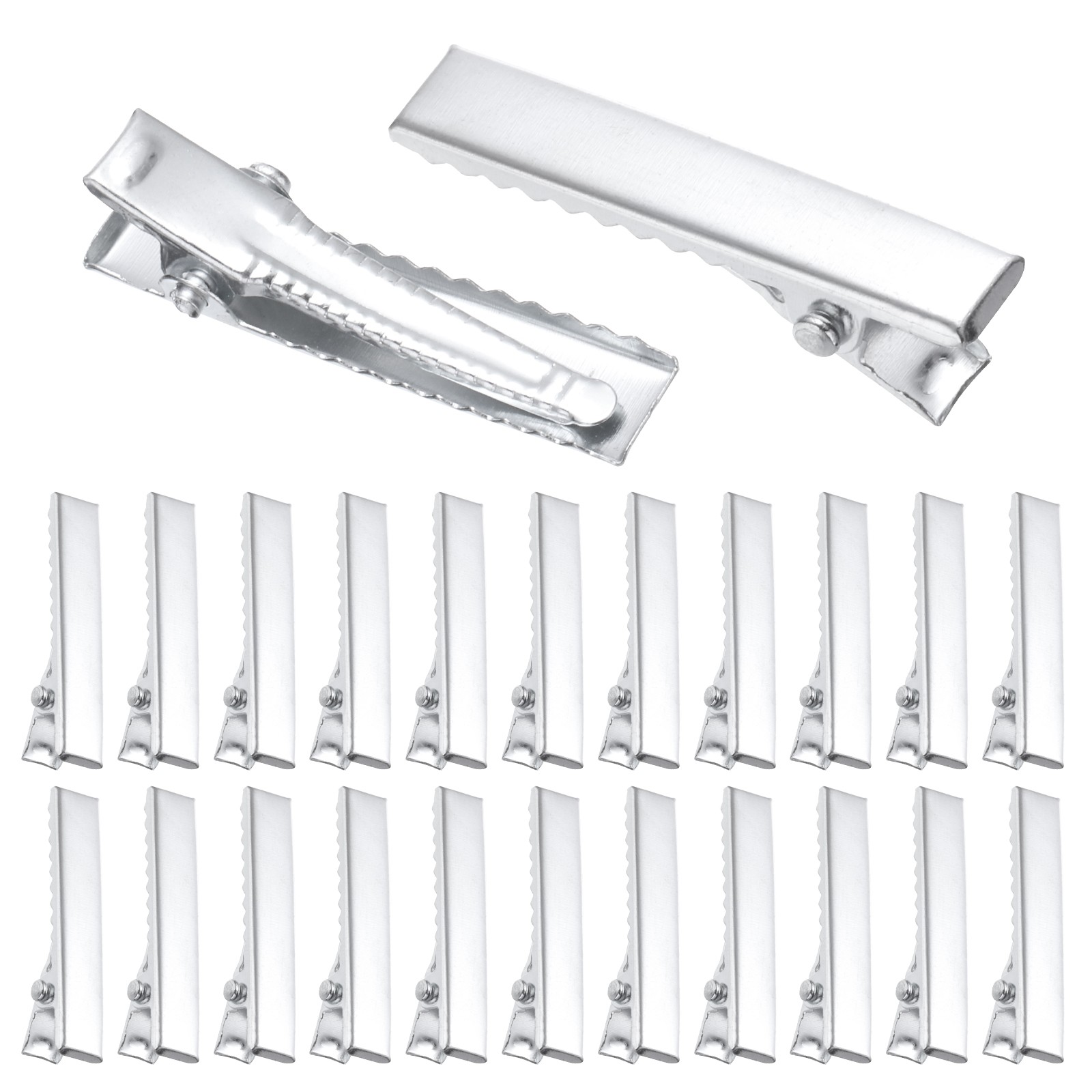 1.3 Inch Alligator Hair Clips Bow Clips Hair DIY Hair Metal Silver 150Pcs