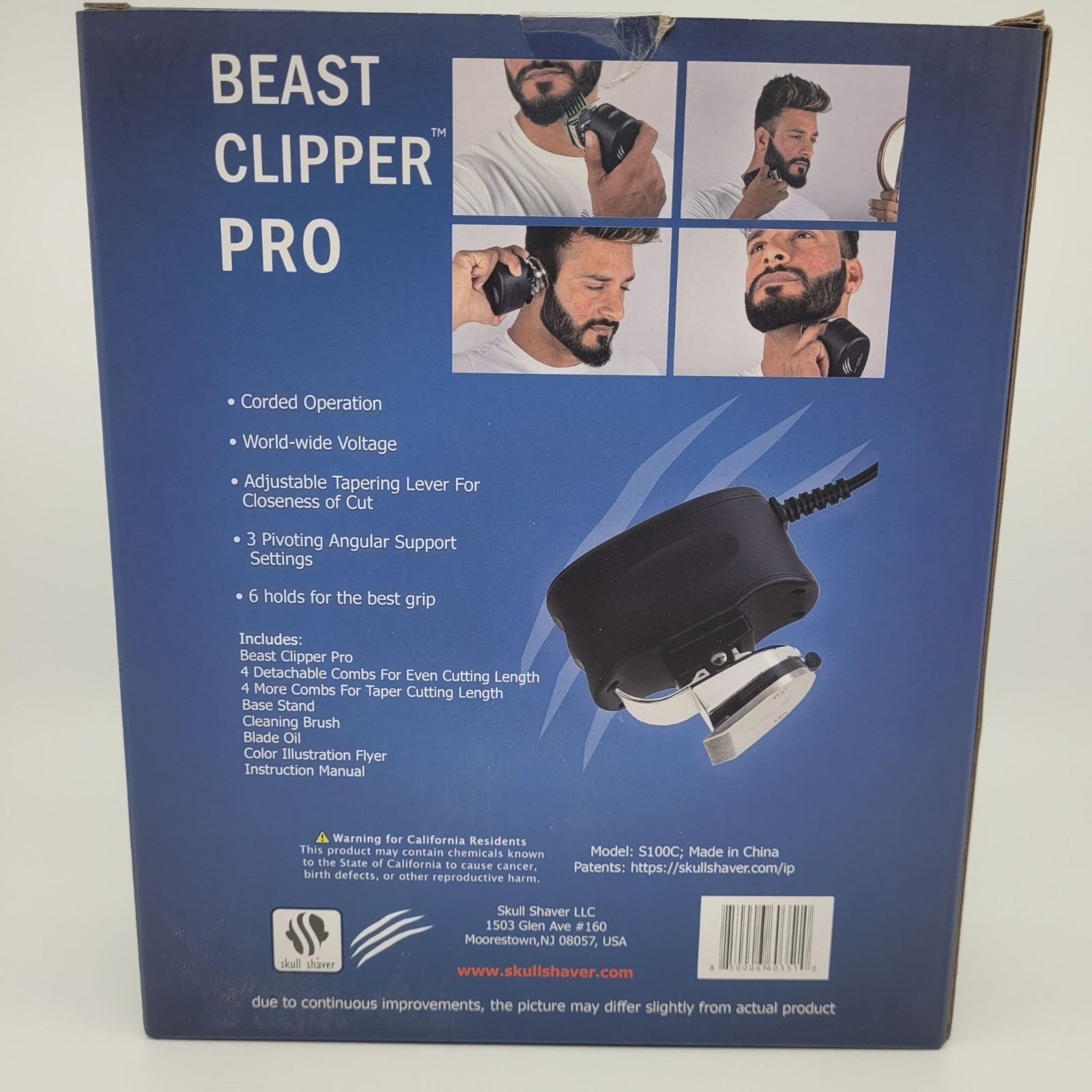Skull Shaver Beast Clipper Pro Cordless/Corded (READ) NIB Mens Precision Trimmer