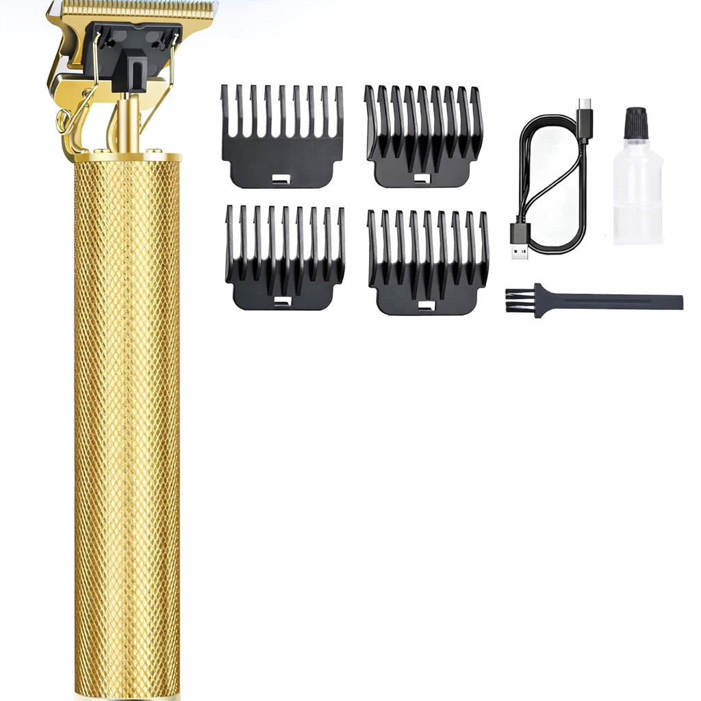 Cordless Beard Trimmer for Men Hair Clipper USB Rechargeable with 4 Combs