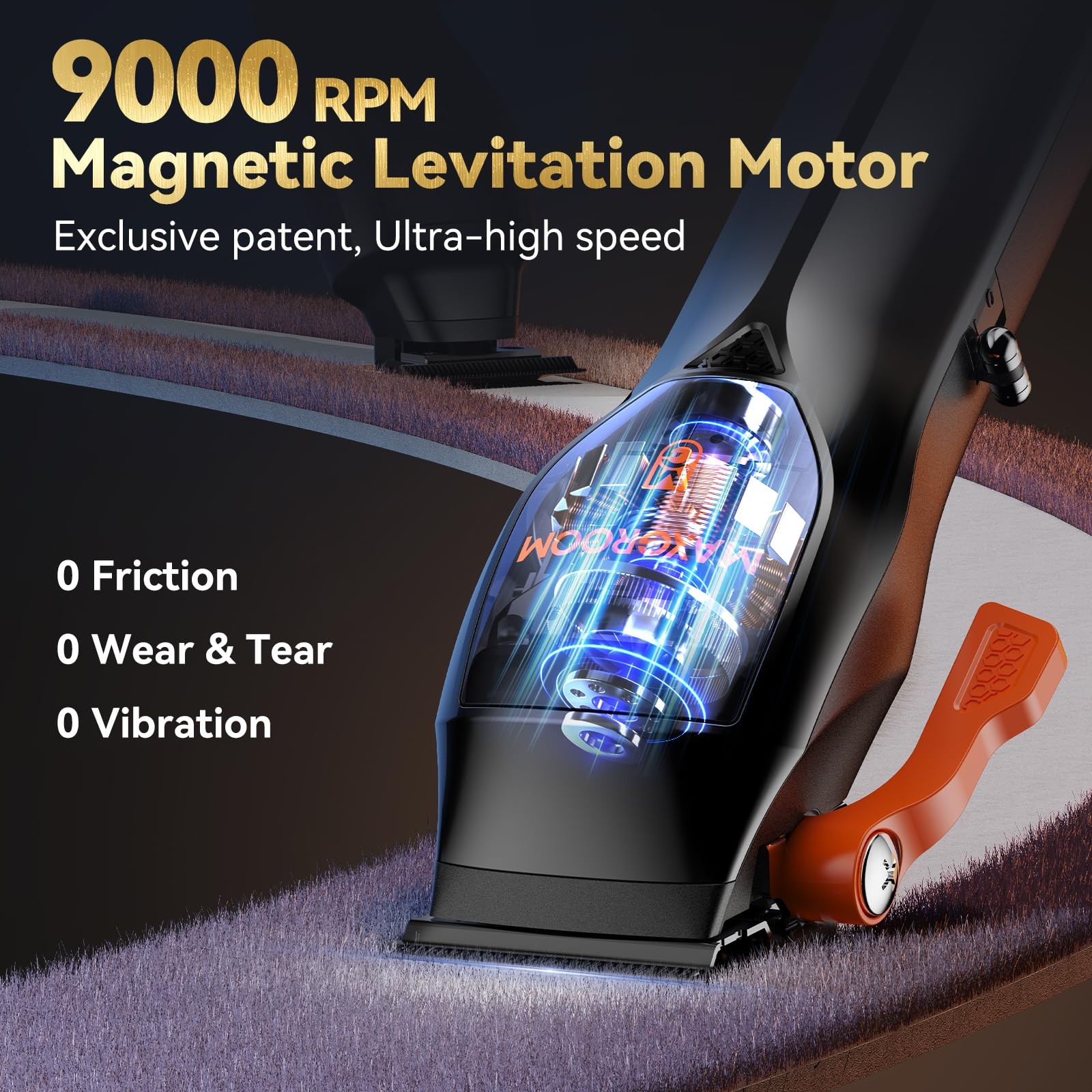 9000 RPM Cordless Mens Hair Clipper for Hair Cutting, Fading