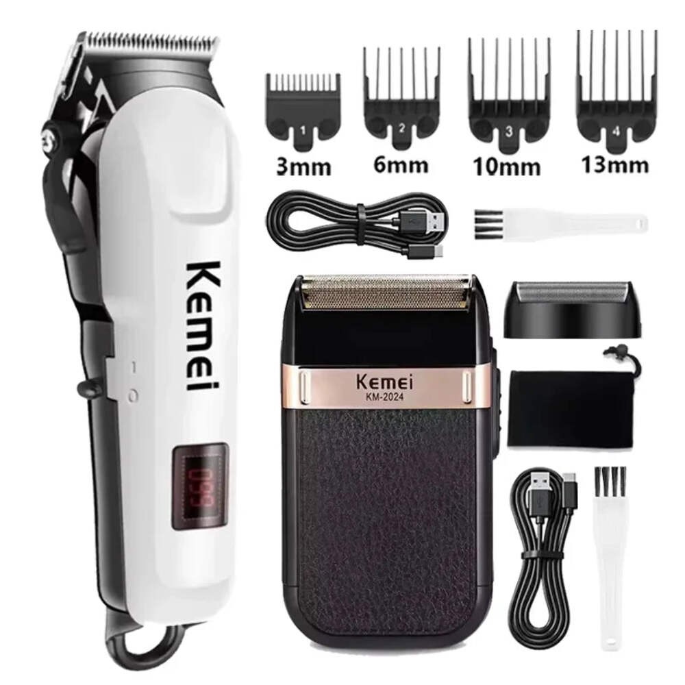 Kemei Professional Electric Cordless Hair Clipper & Beard Trimmer for Men Barber