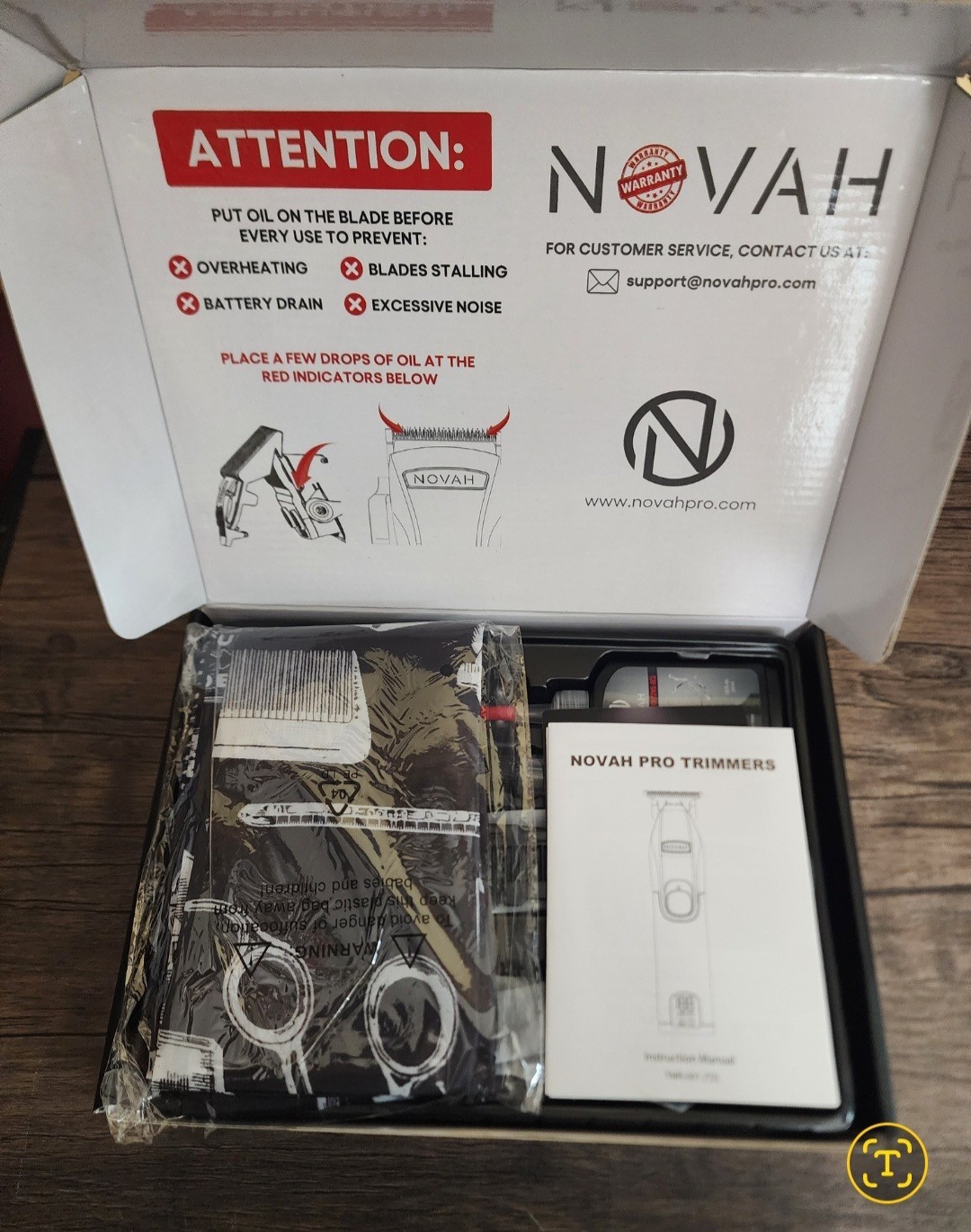 Novah Professional Hair Clippers & Trimmer Set For Men, Haircut Fading Kit, Gold