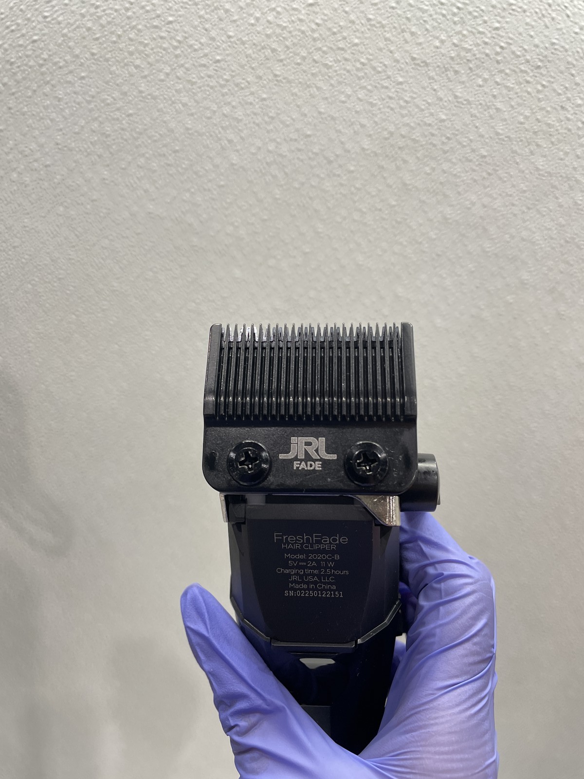 JRL ONYX Professional Cordless Hair Clipper FF 2020C-B Black